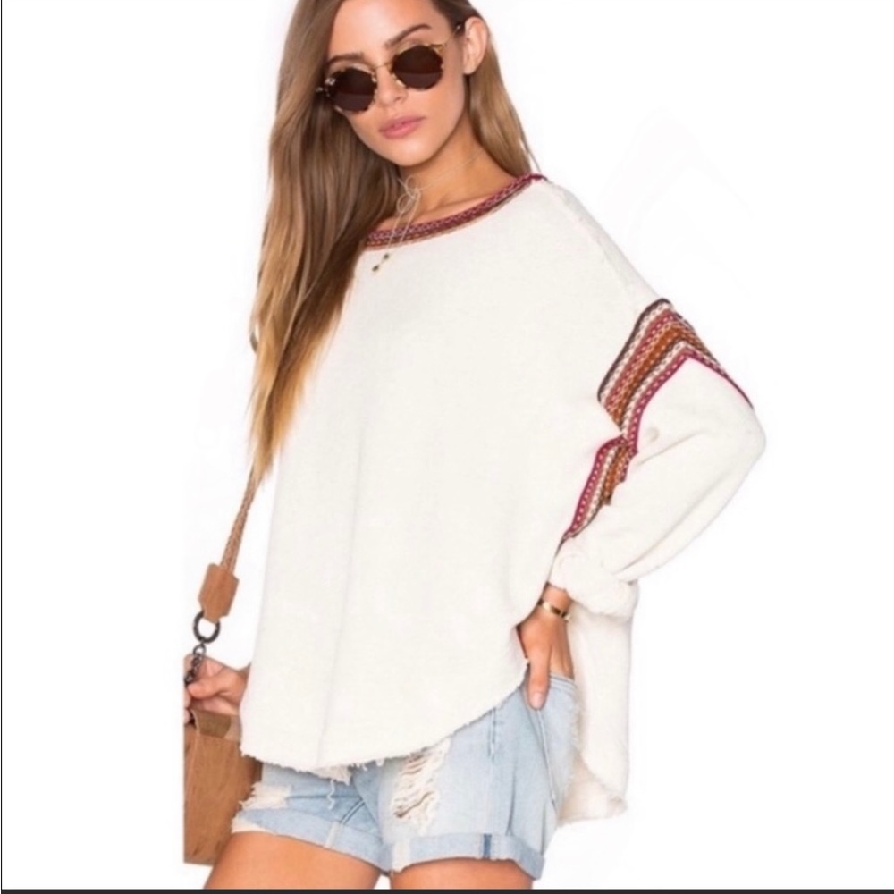 Free People boho sweater oversized
